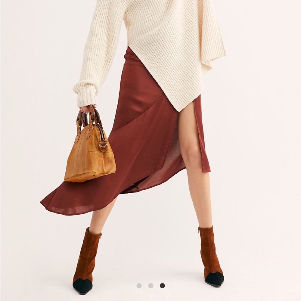 NWT ⭐️ Free People Lola Slip Skirt with Side Slit